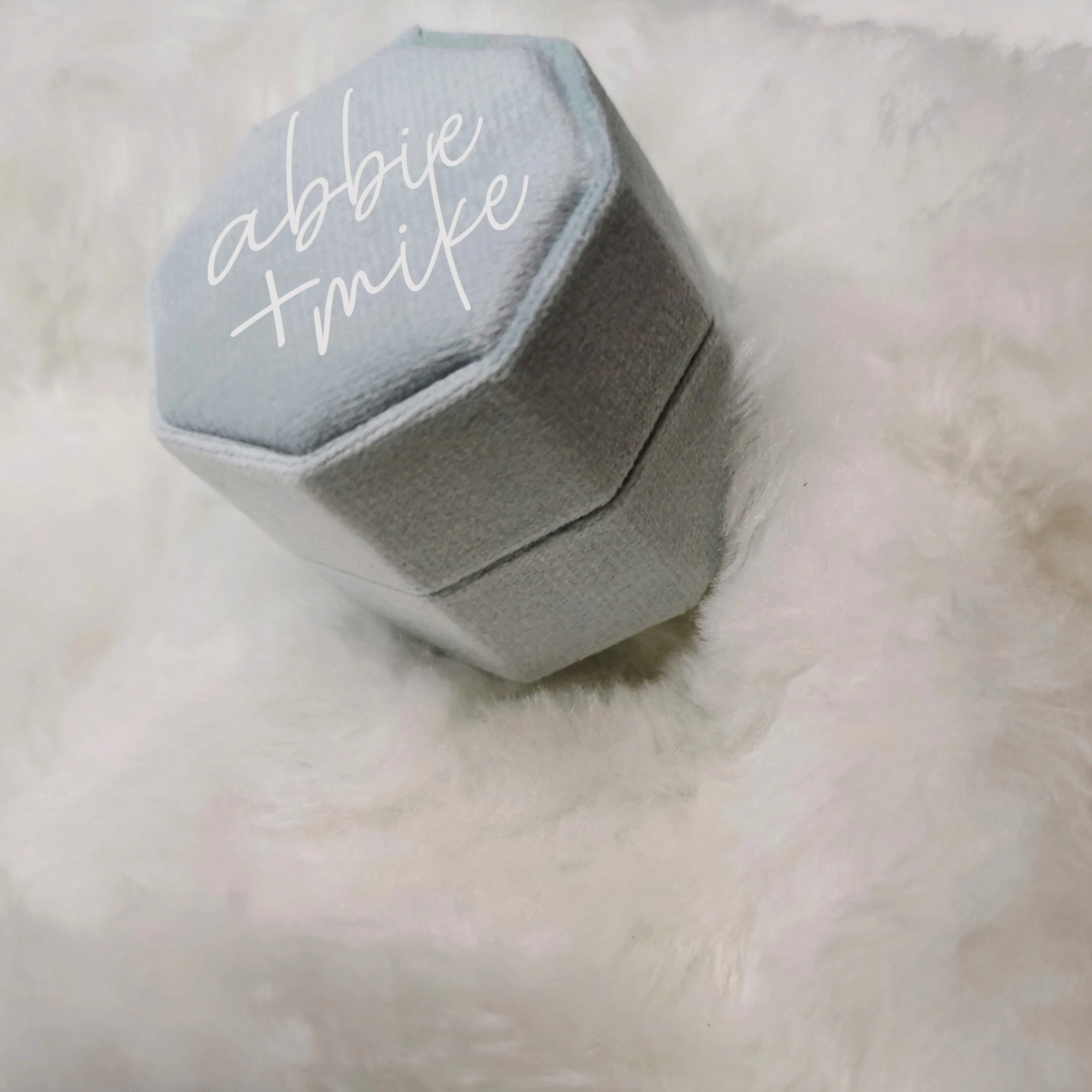 Luxury Velvet Octagon Ring Box, Personalised Double Ring Box, Wedding Ring Box, Engagement Ring Box