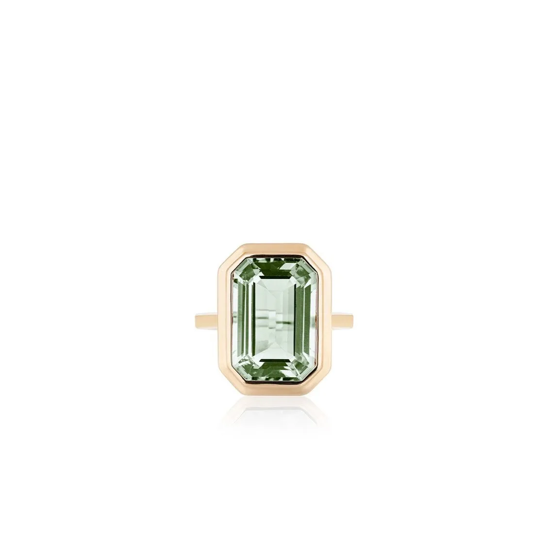Manhattan Emerald Cut with Gold Frame Ring