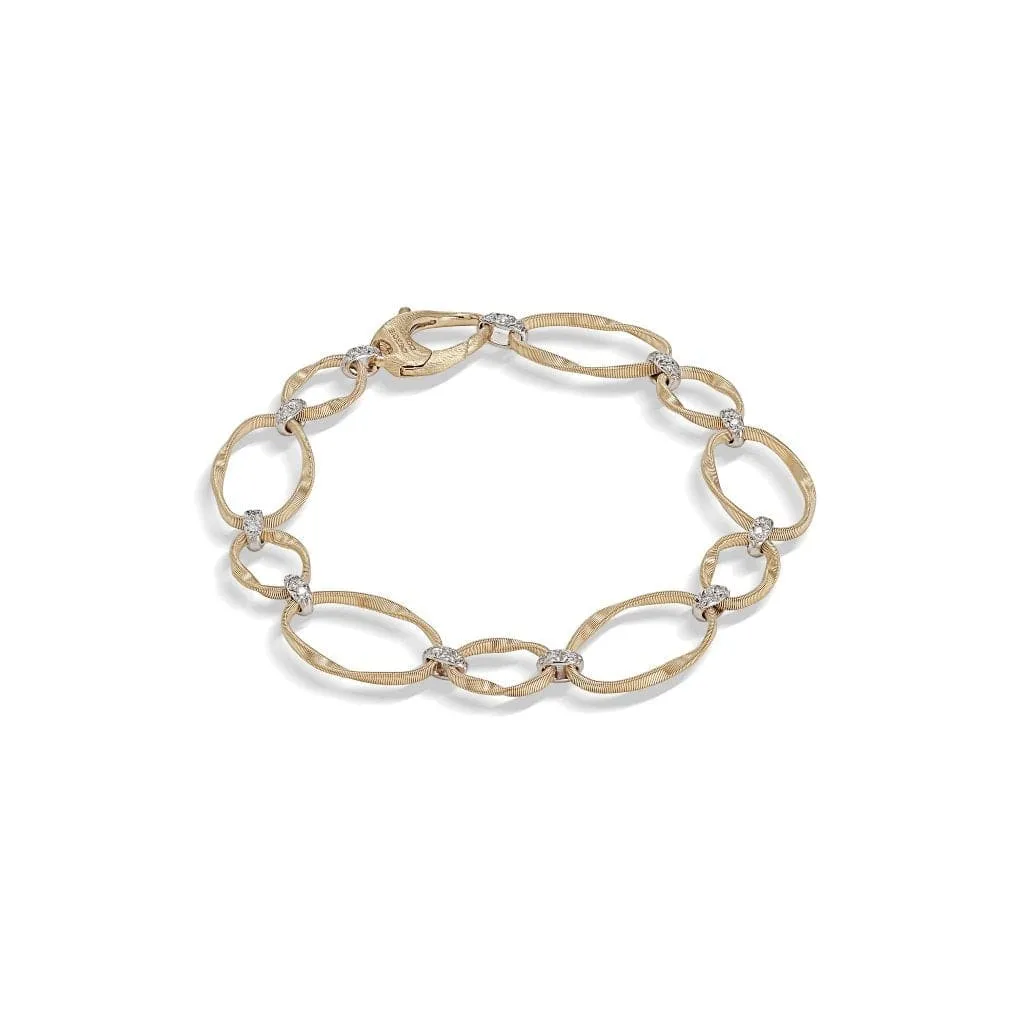 Marco Bicego 18K Yellow Gold Marrakech Onde Diamond Linky Bracelet
