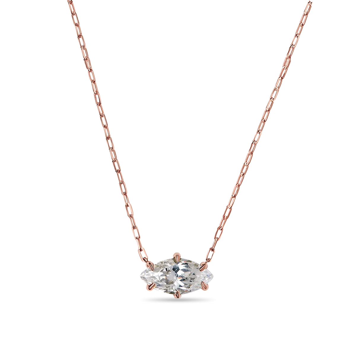 Marquise Diamond Solitaire Pendant