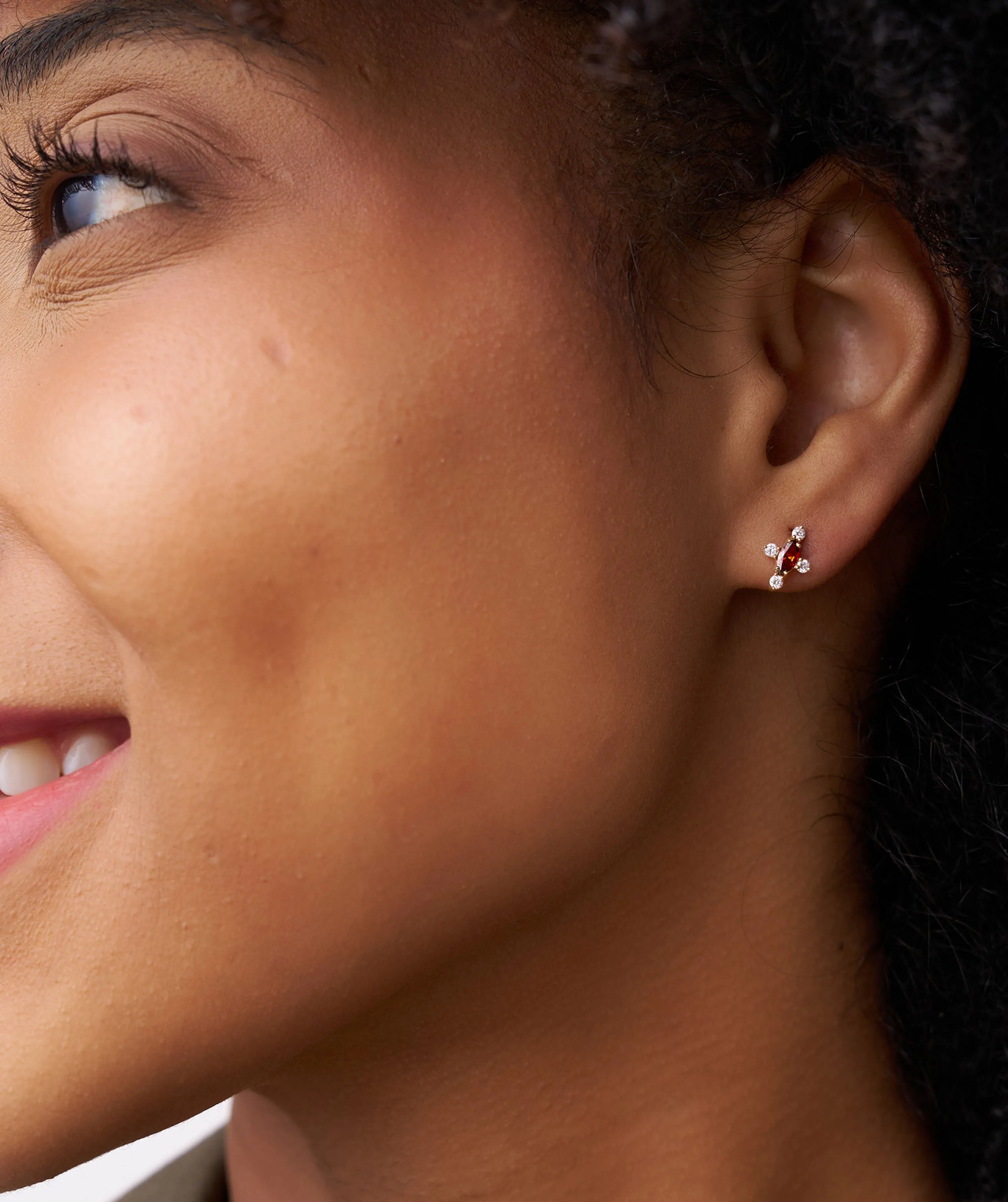 Marquise Garnet Cluster Earrings
