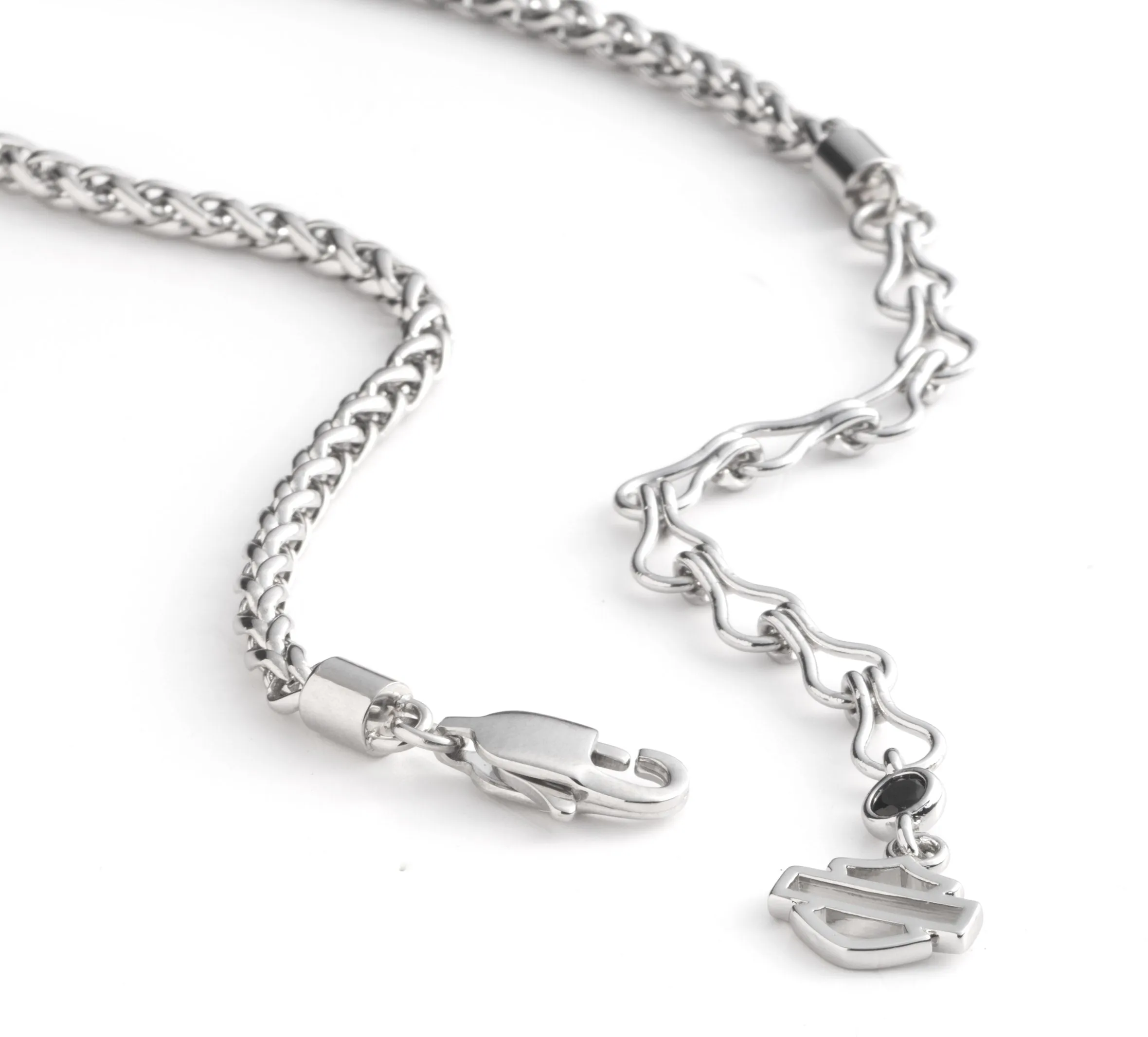 Men's 22" H-D Round Logo Pendant - Silver
