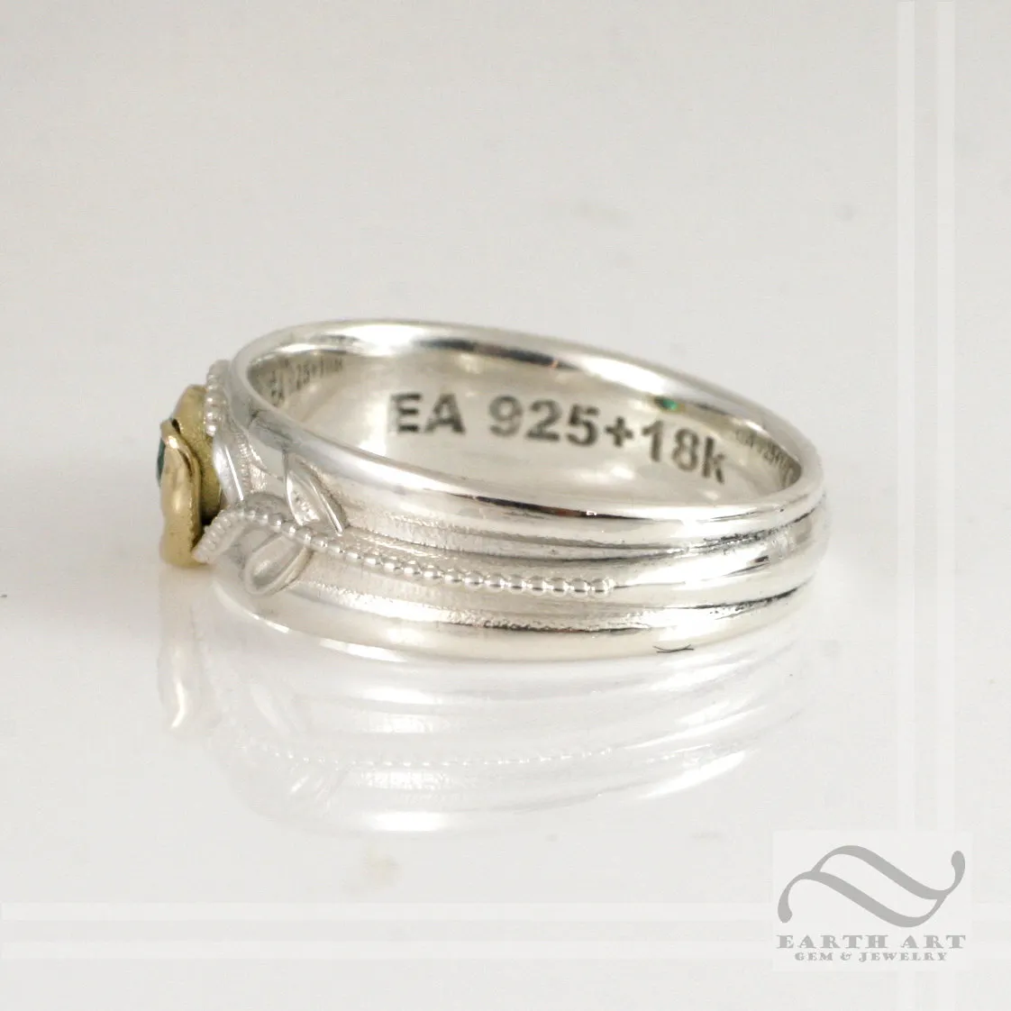Mens Kokiri Emerald Ring - Legend of Zelda - mens wedding band