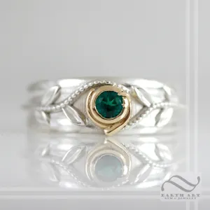 Mens Kokiri Emerald Ring - Legend of Zelda - mens wedding band