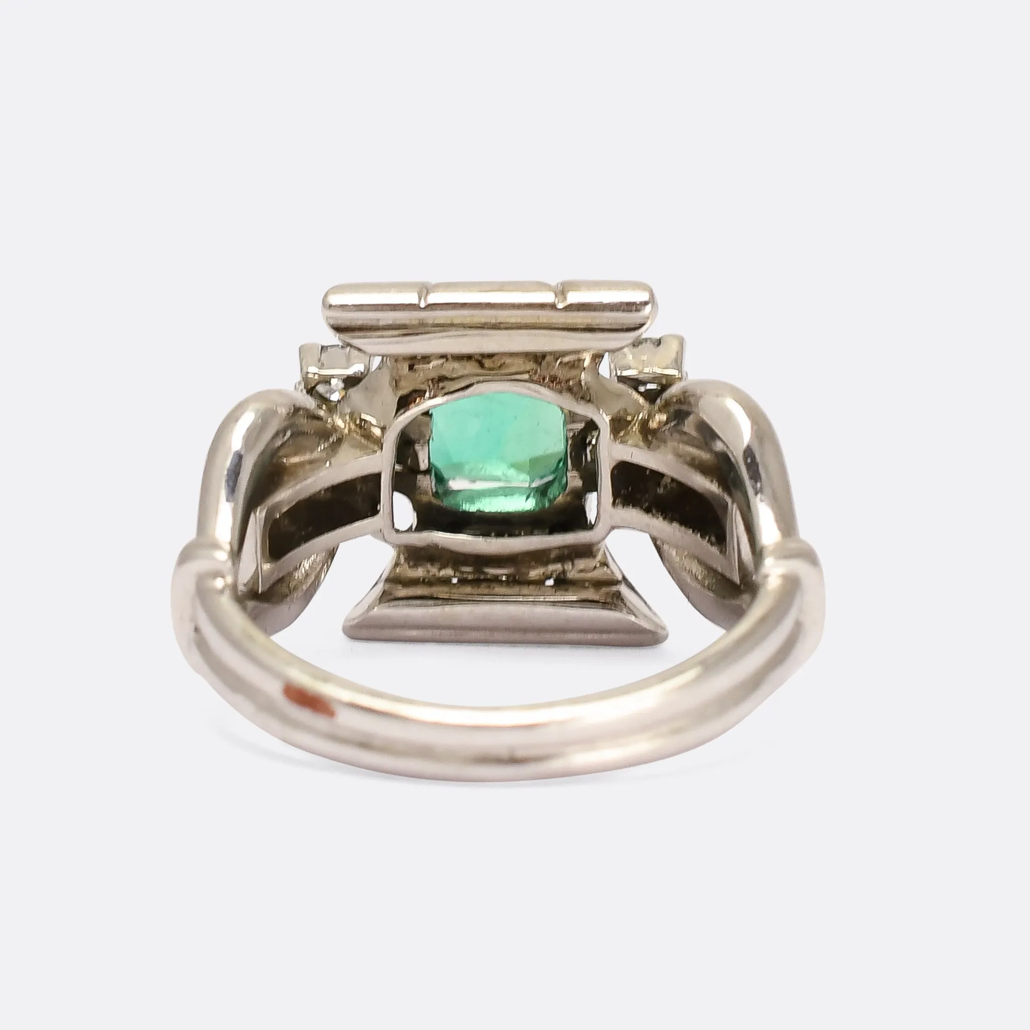 Mid-Century Colombian Emerald Cocktail Ring