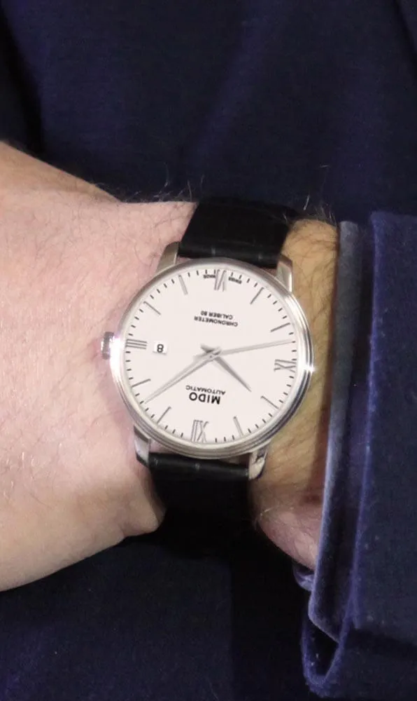 Mido Baroncelli Heritage Gent - Stainless Steel - Black Leather Strap
