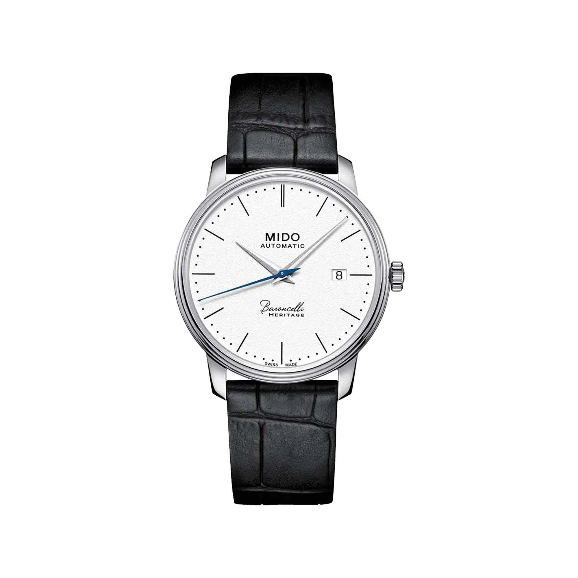 Mido Baroncelli Heritage Gent - Stainless Steel - Black Leather Strap