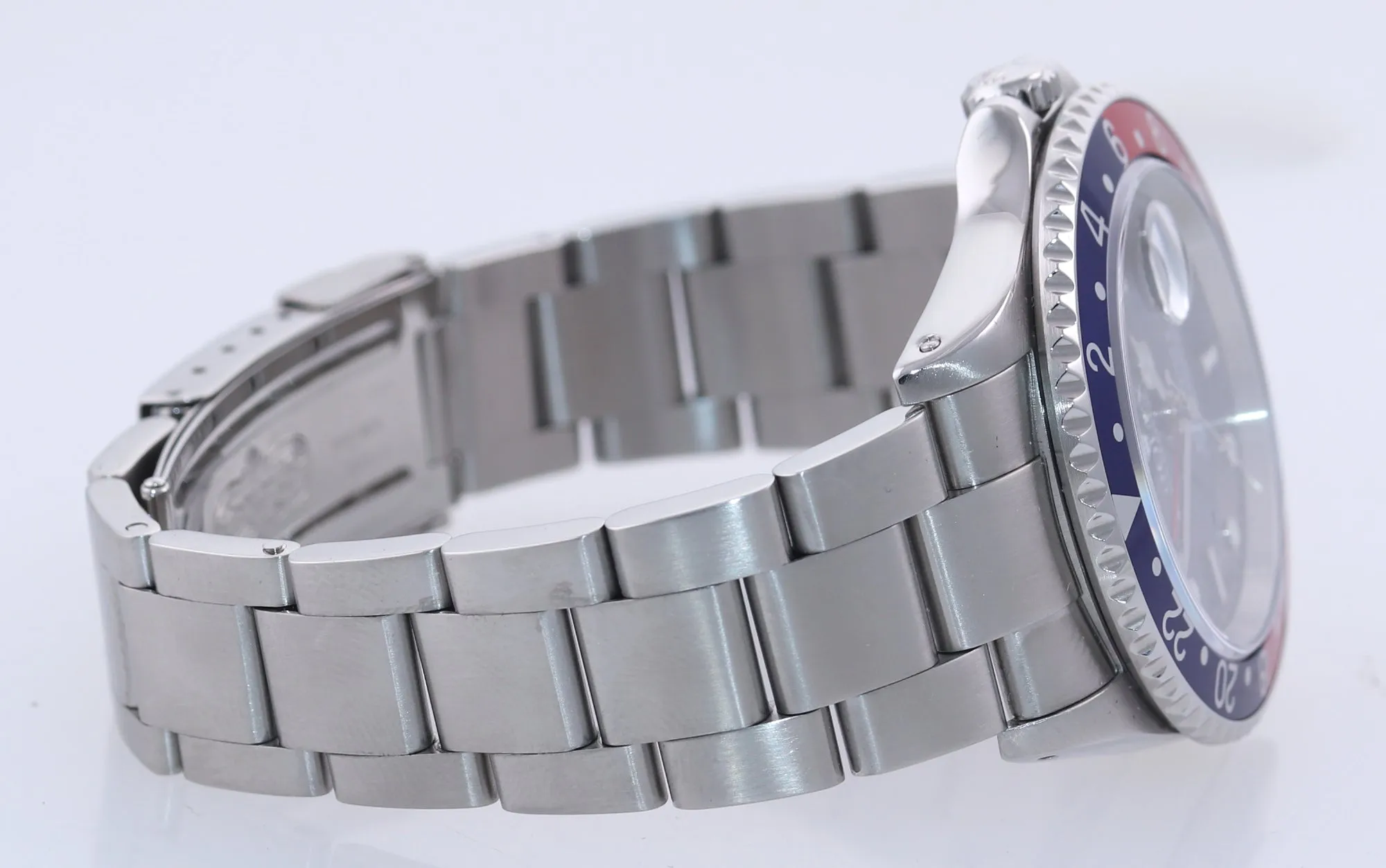 MINT 2000 Rolex GMT-Master 2 16710 PEPSI Blue Red Steel Oyster 40mm Watch Box