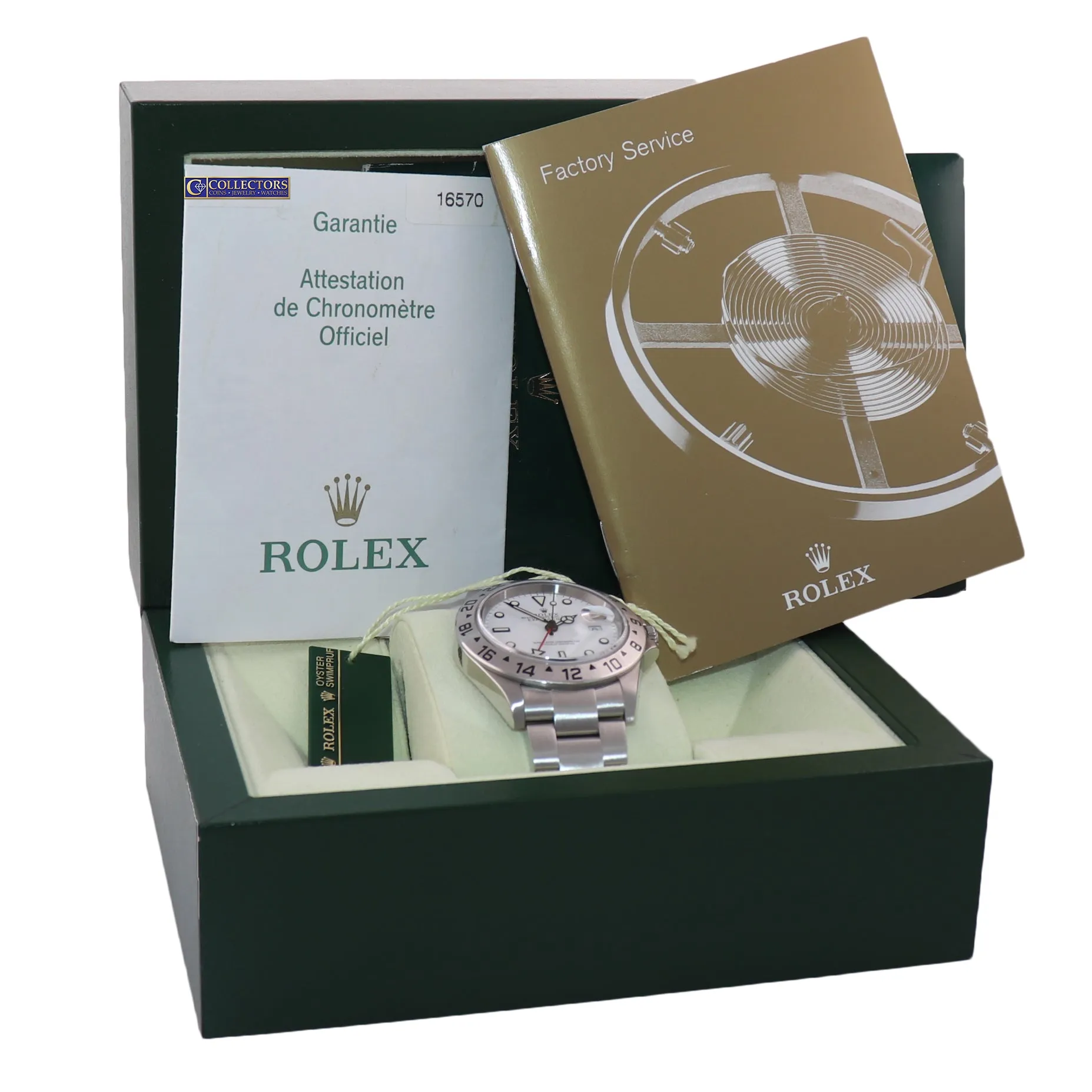 MINT 2005 PAPERS Rolex Explorer II 40mm White 16570 Polar Watch Box