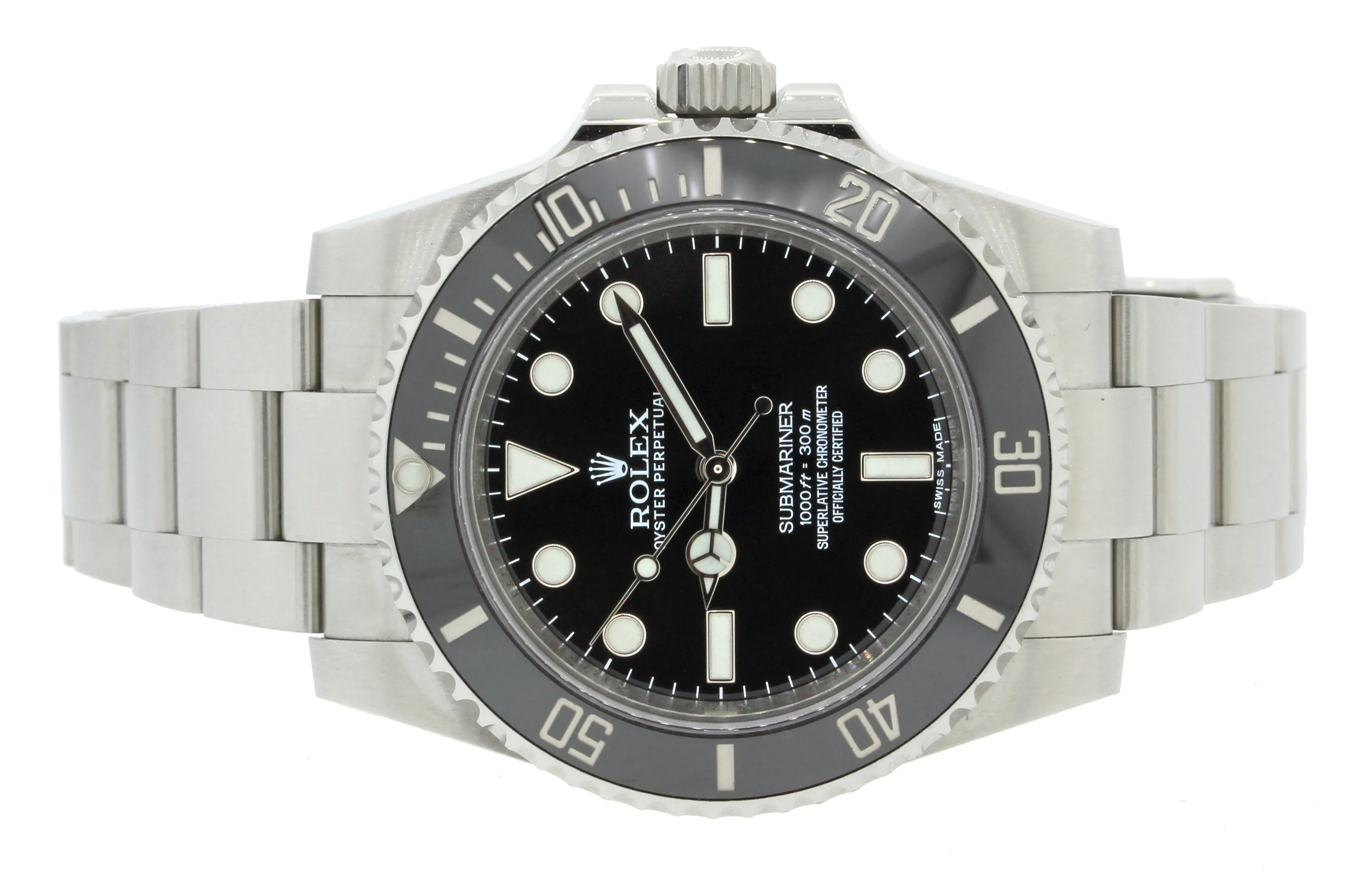 MINT 2012 Rolex Submariner No-Date 114060 Steel Black Dive Ceramic Watch Box
