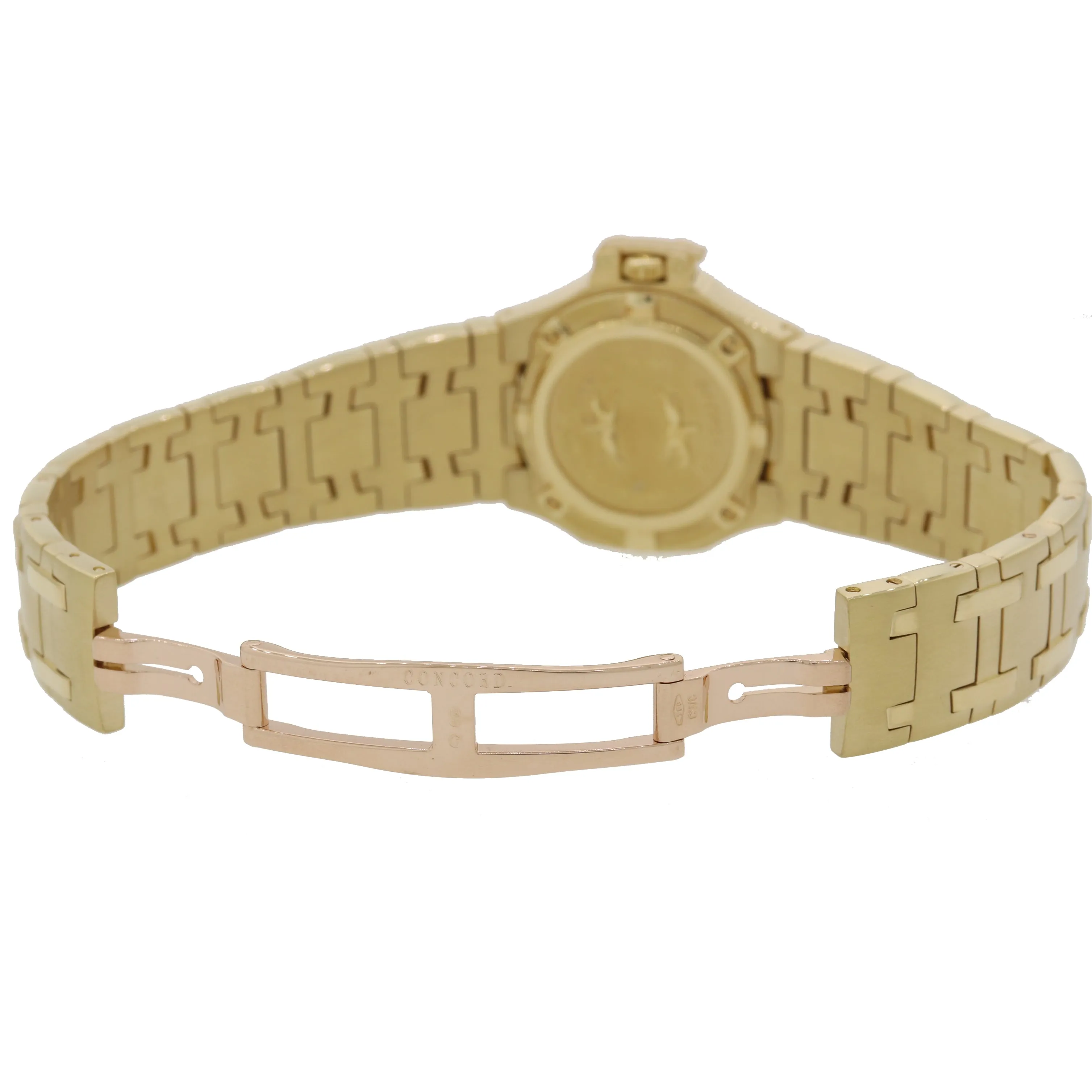 MINT Ladies Concord Saratoga Solid 18k Yellow Gold 25mm Quartz Watch B&P Y8