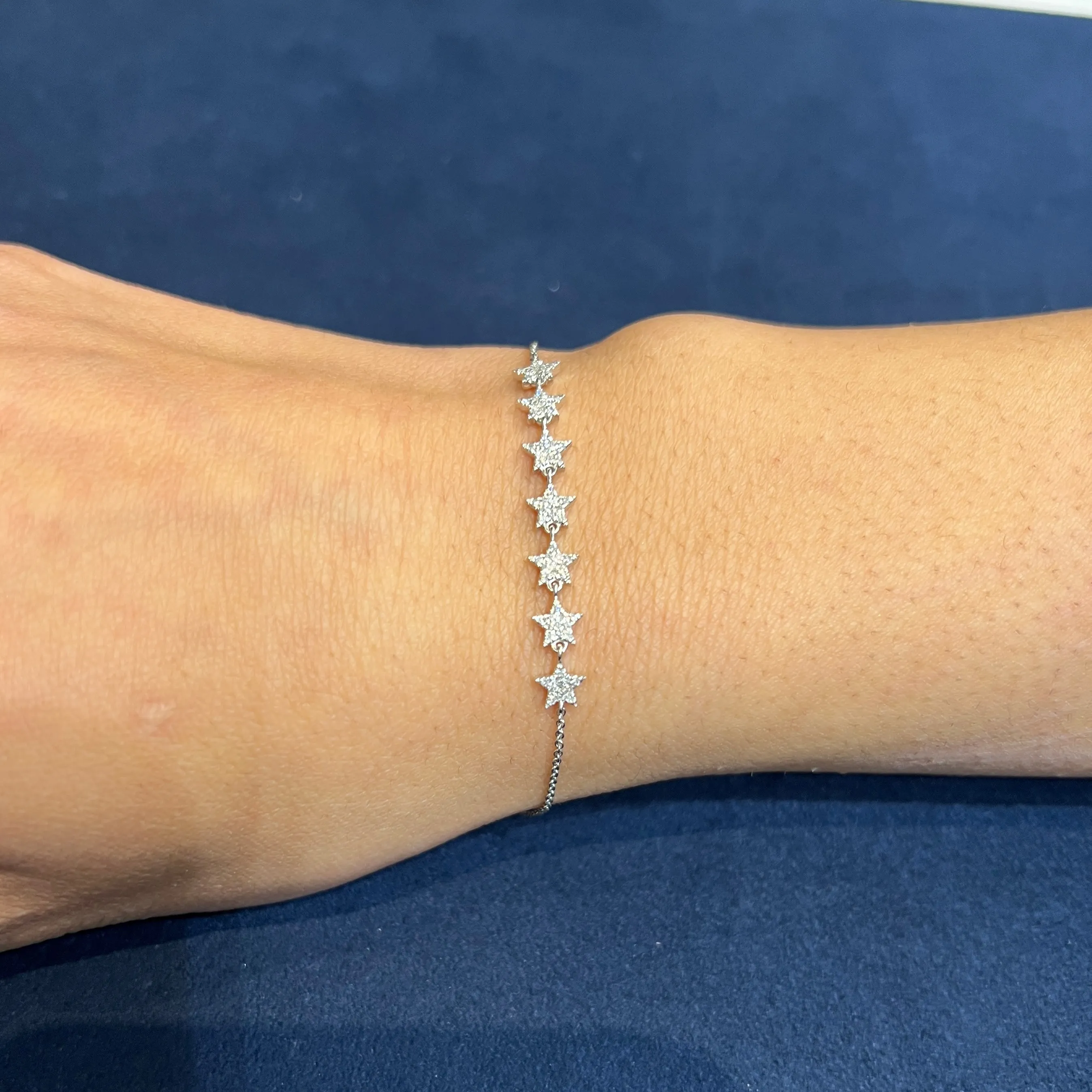 Miss Mimi 14K (Yellow, White or Rose) Gold 7 Star (0.20ct) Diamond Bracelet