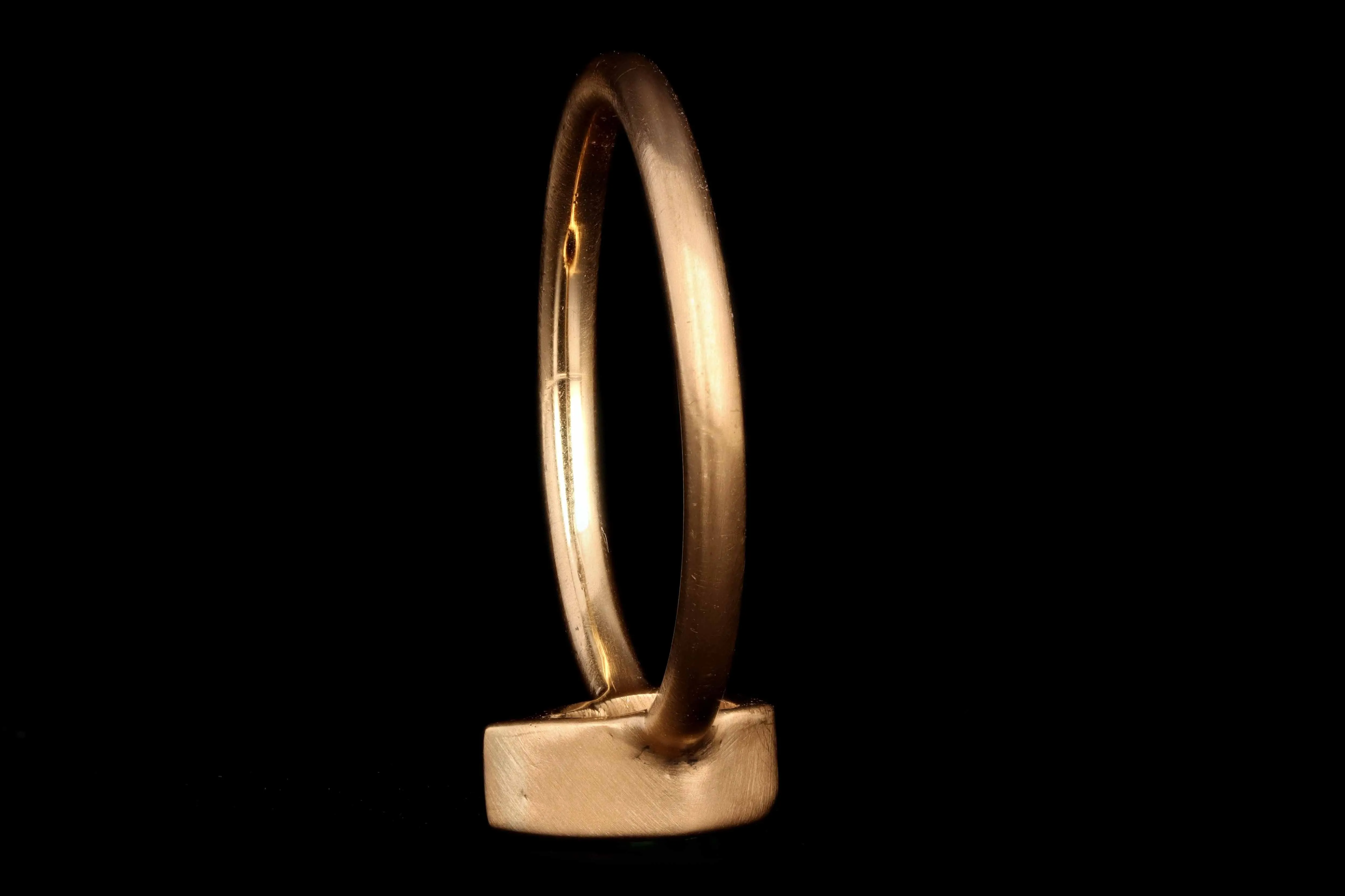 Modern New Hand Made 22K Yellow Gold .50 Carat Emerald Ring