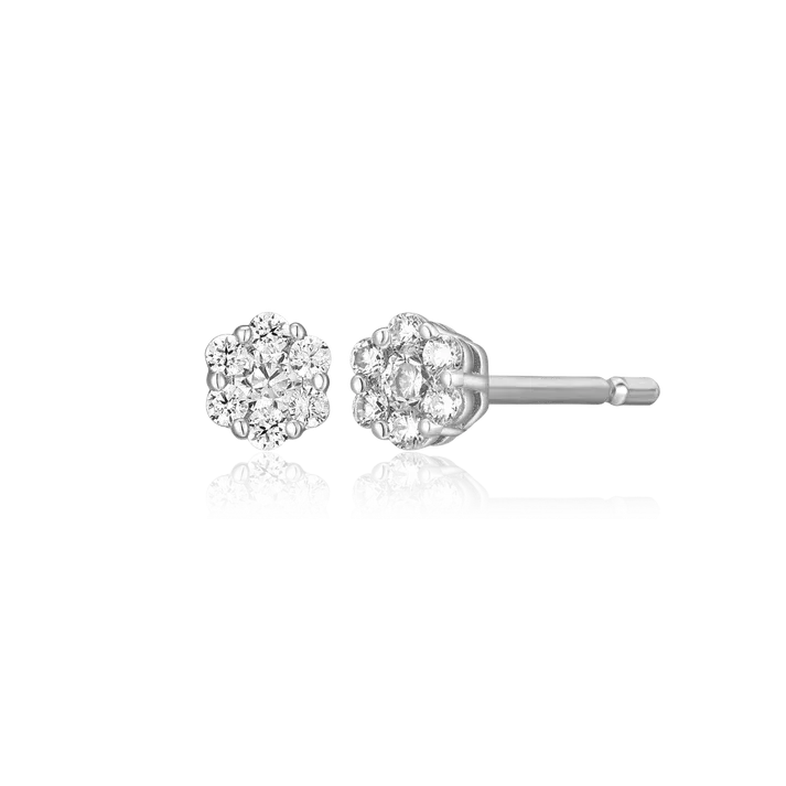 Monte Luna Silver Cluster Earrings