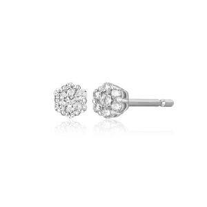 Monte Luna Silver Cluster Earrings