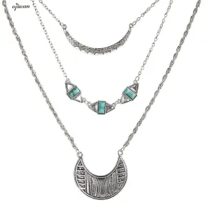 Multi Strand Necklace Indian Tribal Native American Jewelry Navajo Cowgirl Jewelry Boho Chic Necklace Hippie Collier Plastron