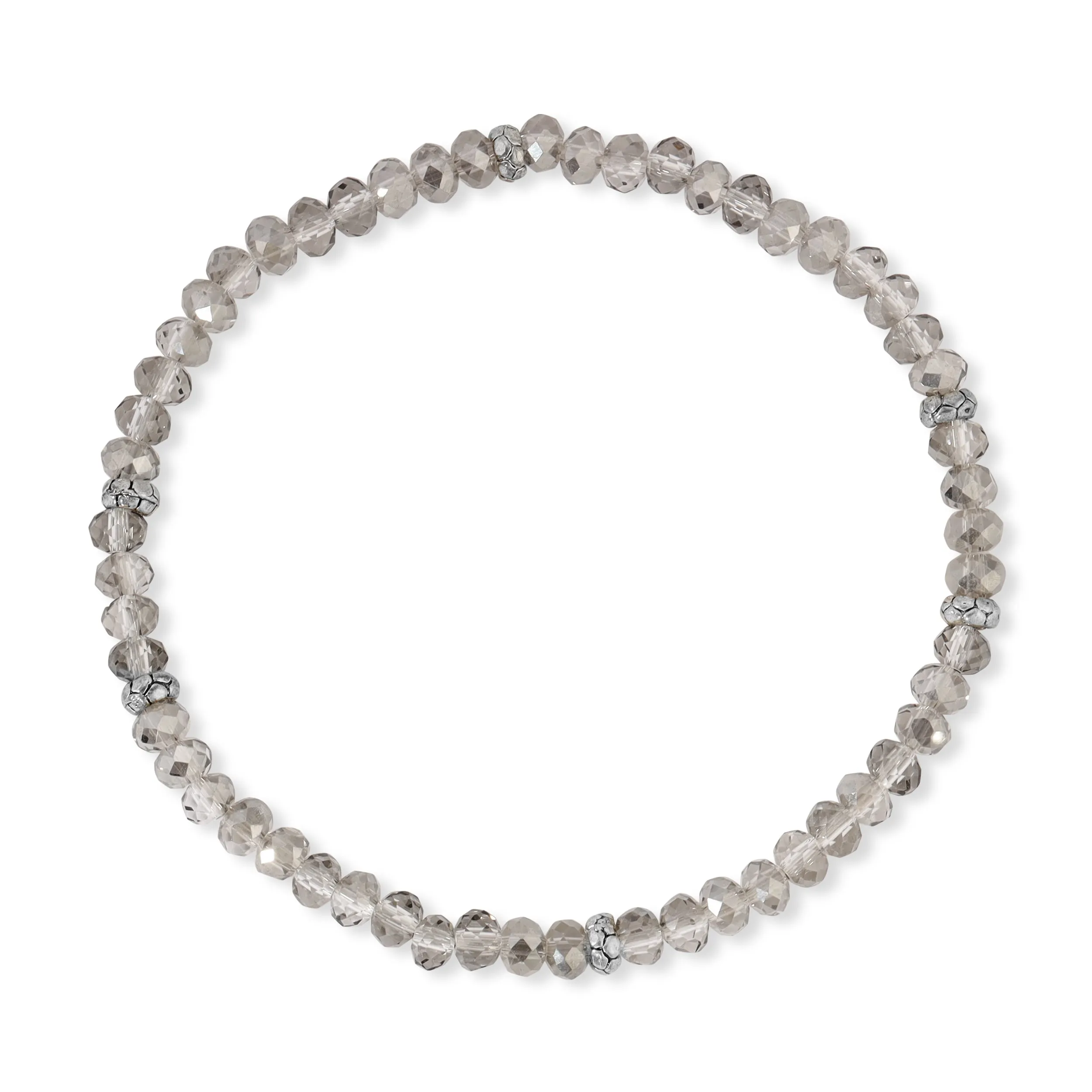 My FUN Colors Mini Crystal Bracelet Black Diamond Crystal / Silver Accent