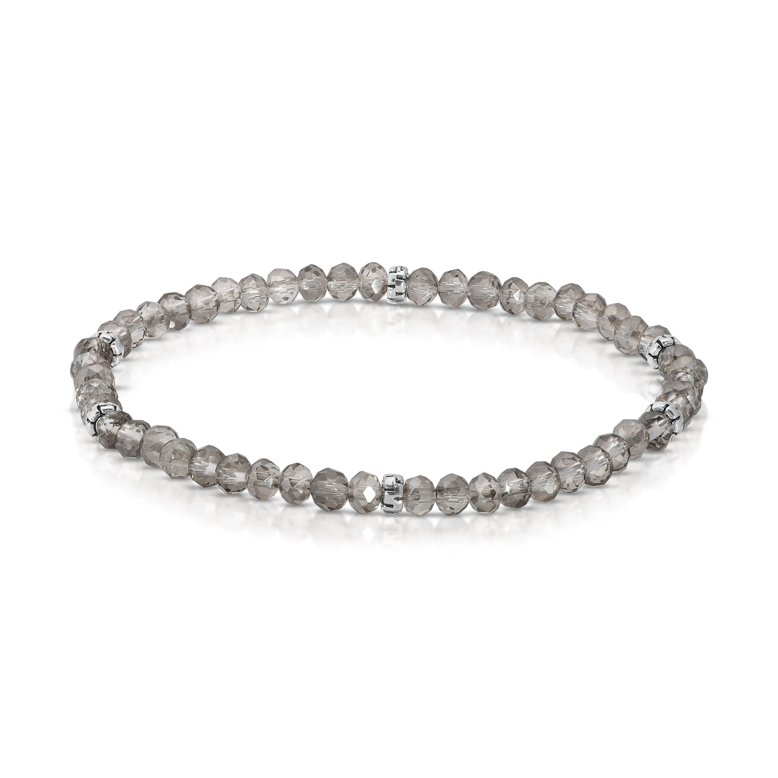 My FUN Colors Mini Crystal Bracelet Black Diamond Crystal / Silver Accent