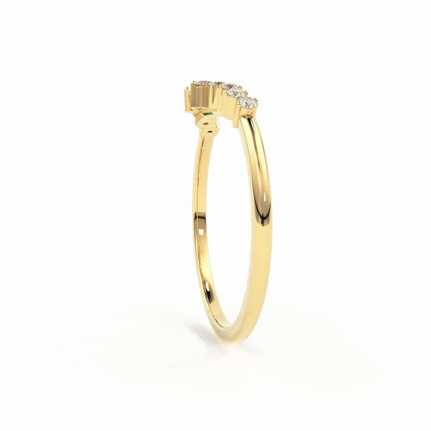 Natural Emerald Ring / 14k Gold Princess Cut Emerald Ring for Women / Emerald and diamond cluster rings / Emerald engagement ring