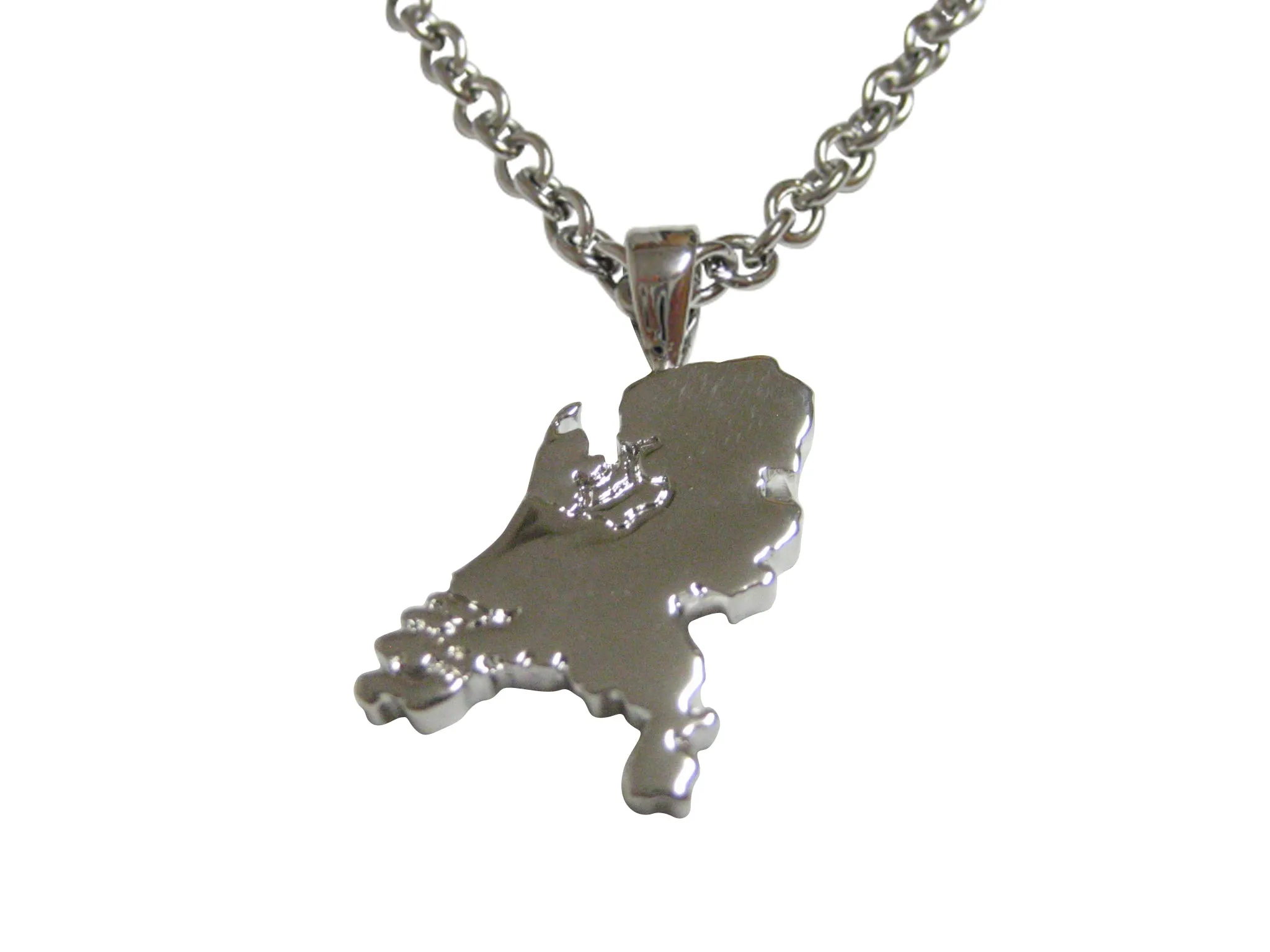 Netherlands Map Shape Pendant Necklace