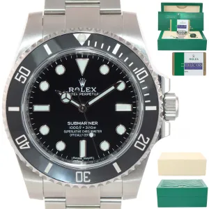 NEW 2018 PAPERS Rolex Submariner No-Date 114060 Steel Black Ceramic Watch Box