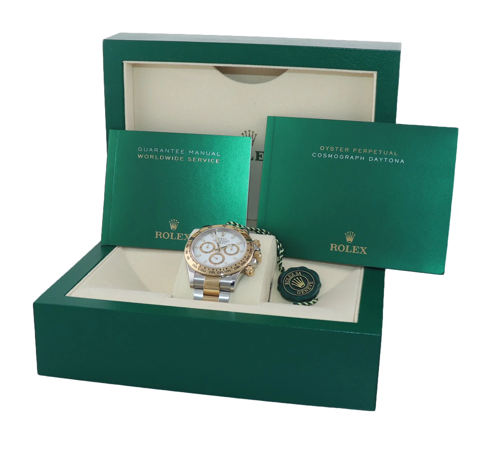 NEW 2020 Rolex Daytona Two Tone Steel 18k Yellow Gold White 116503 Watch Box