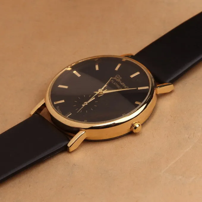 New arrival quartz watch women geneva fashion leather watch dress luxury ladies wristwatches female clocks and watches