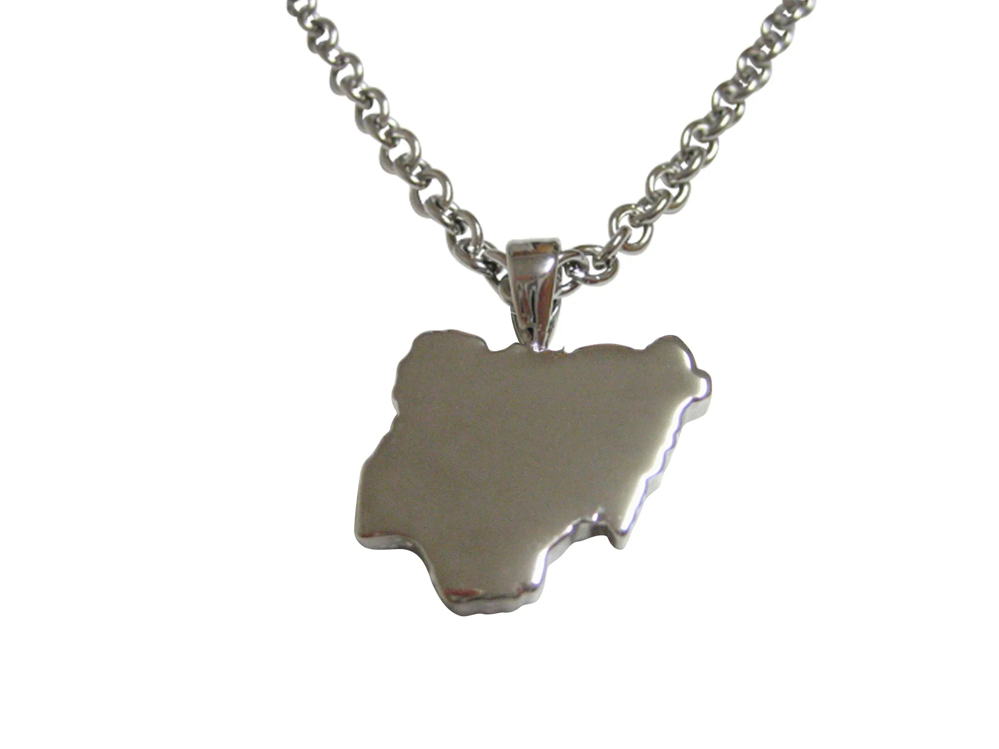 Nigeria Map Shape Pendant Necklace