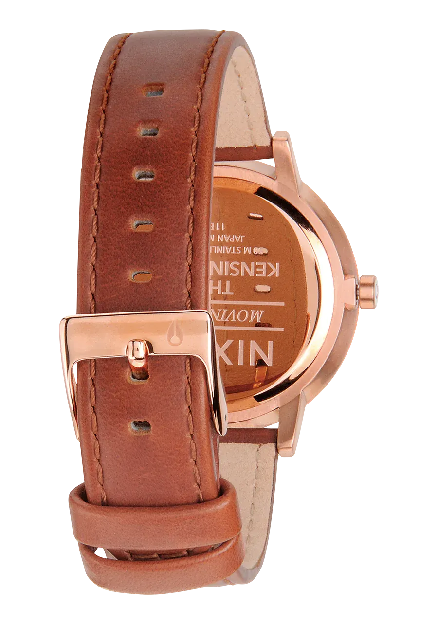 Nixon Kensington Leather ROSE GOLD / WHITE