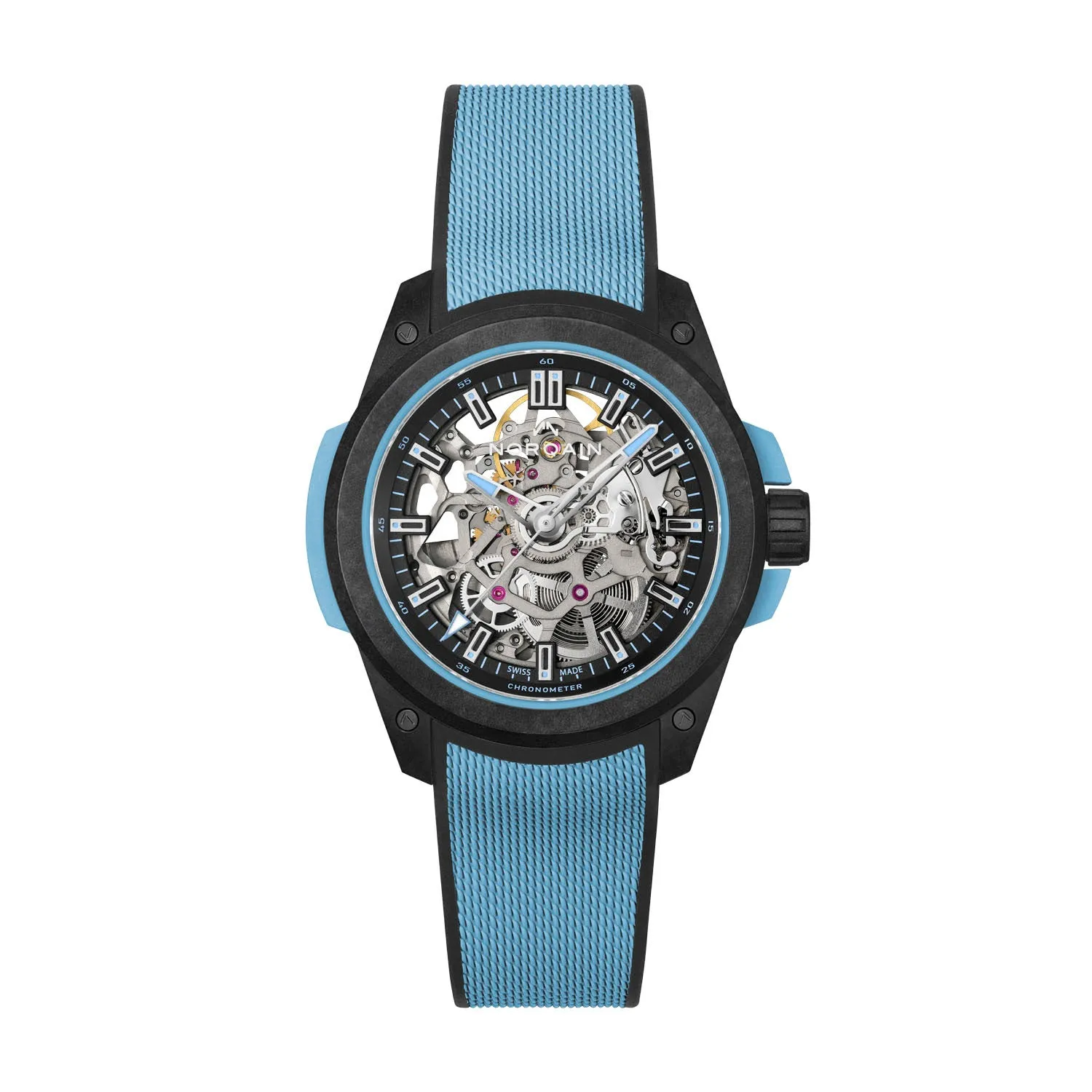 NORQAIN Independence Wild One Skeleton Sky Blue Automatic – NNQ3001QBA1AS-B002-3W2ABR.18BQ