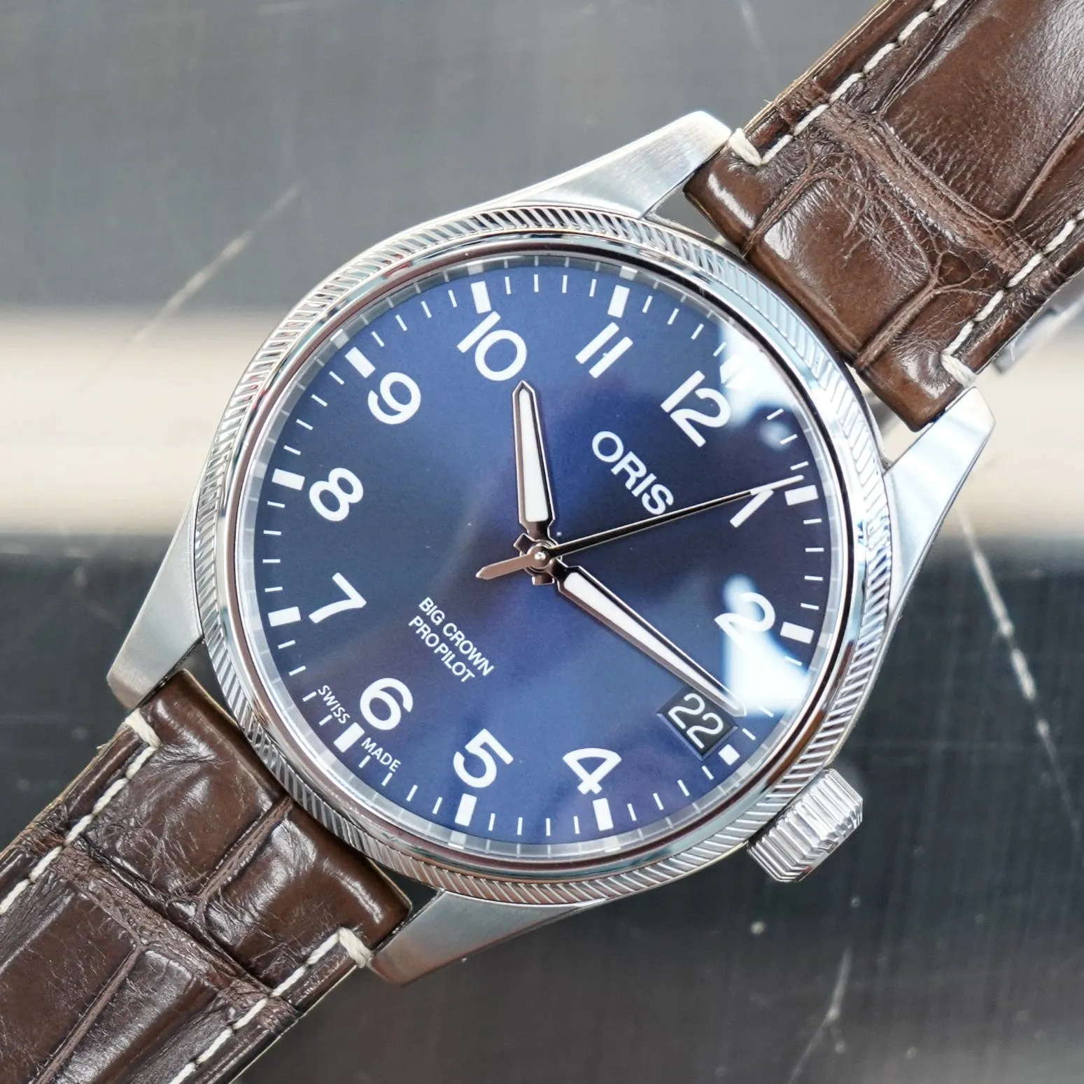 ORIS Big Crown ProPilot Big Date Watch Blue Dial 41mm Automatic Wristwatch - Double Box & Papers
