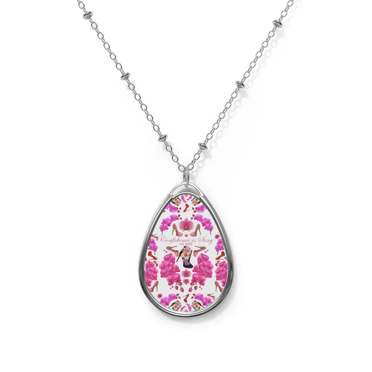 Oval Necklace 'Orchidee'