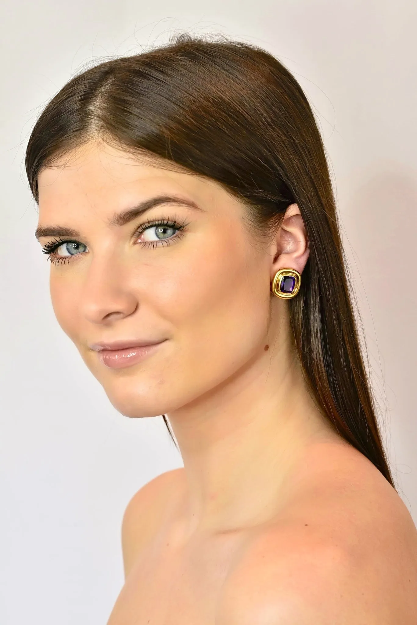 Paloma Picasso Tiffany & Co. Amethyst 18 Karat Gold Earrings Circa 1980