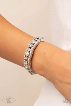 Paparazzi Easy on the ICE -  Multi Iridescent Bracelet - Pink Diamond Life of the Party Exclusive