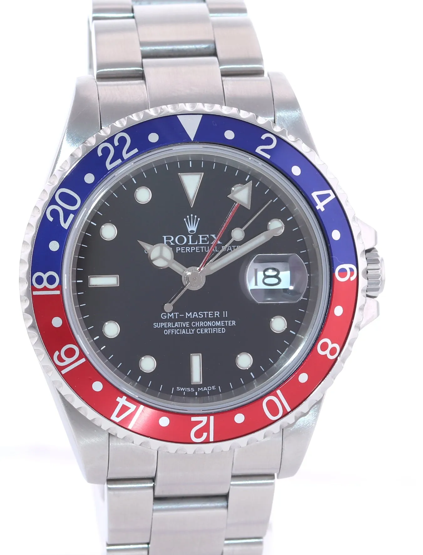 PAPERS 2001 Rolex GMT-Master Pepsi Error Stick Steel Blue Red 16710 BLRO Watch
