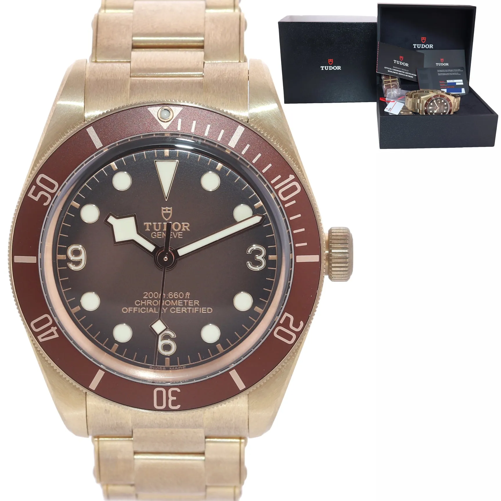 PAPERS 2021 Tudor Black Bay Fifty Eight 58 Chocolate Bronze 39mm Watch 79012 Box