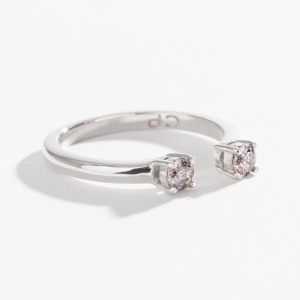 PASSAGE RING | 14K GOLD & SALT & PEPPER DIAMONDS