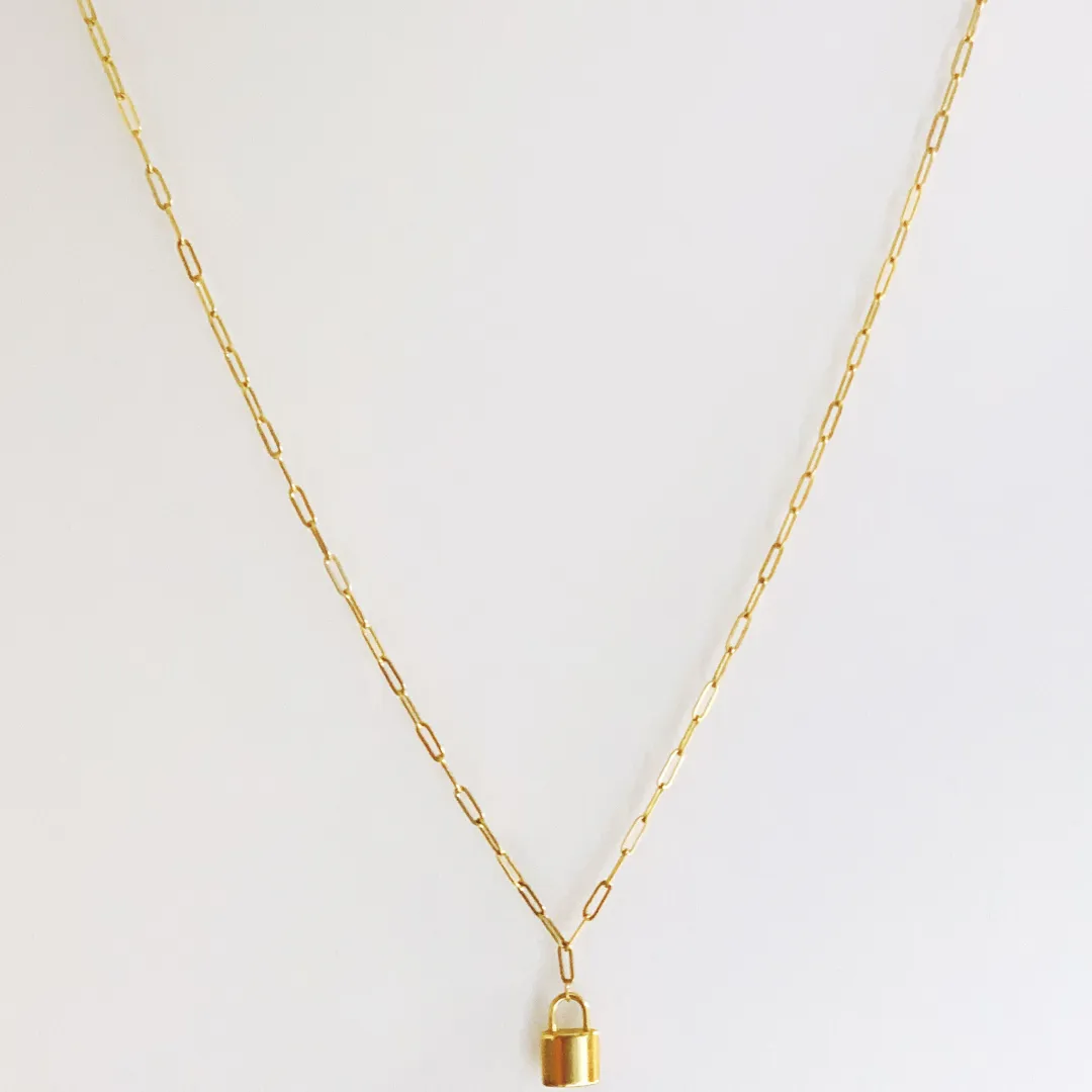 Patricia Padlock Pendant Wrap Necklace