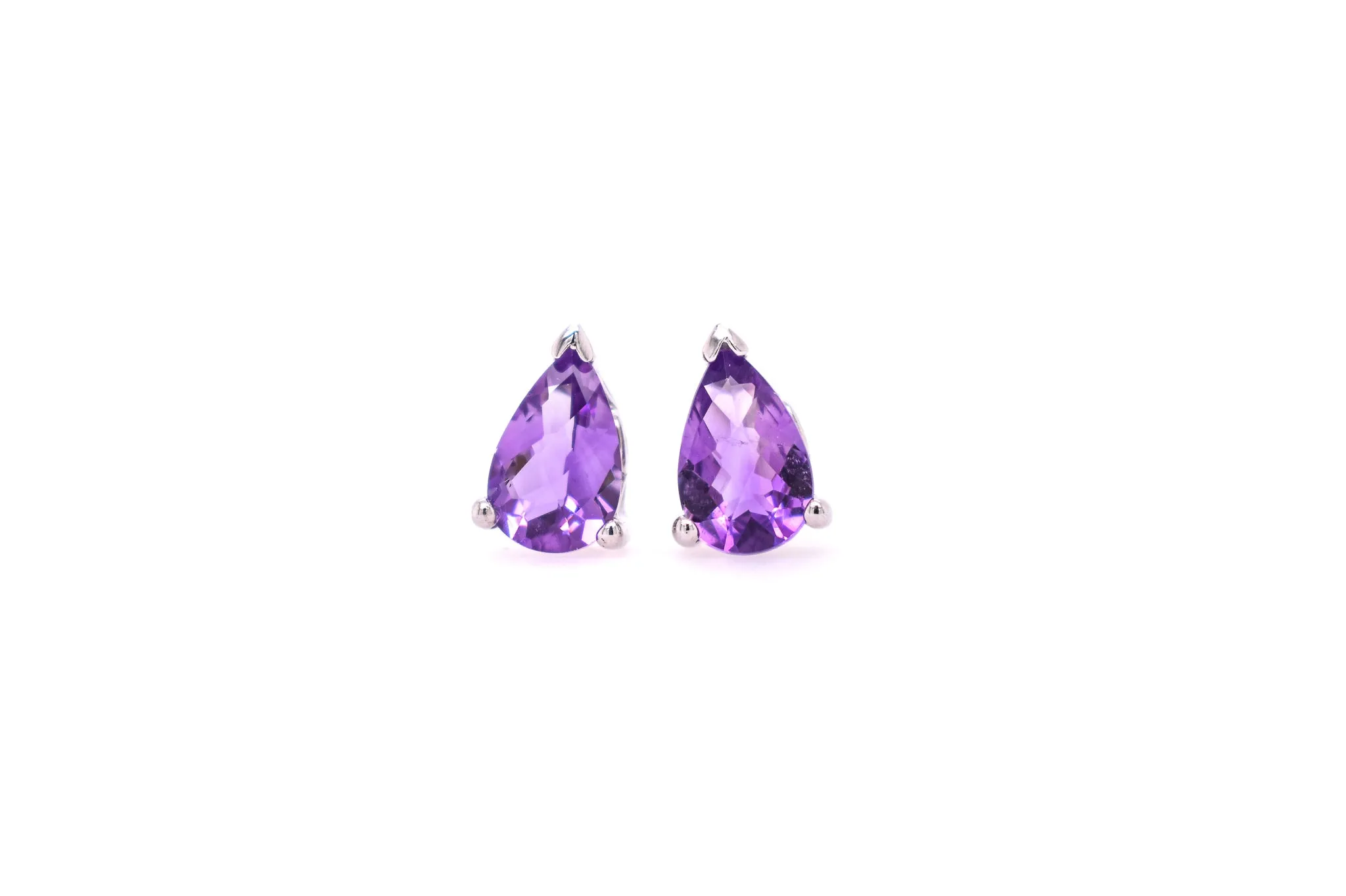 Pear Cut Amethyst Earrings