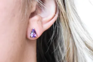Pear Cut Amethyst Earrings