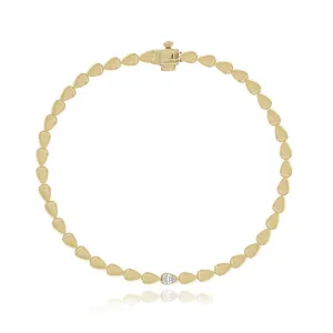 Pear Diamond Golden Bracelet