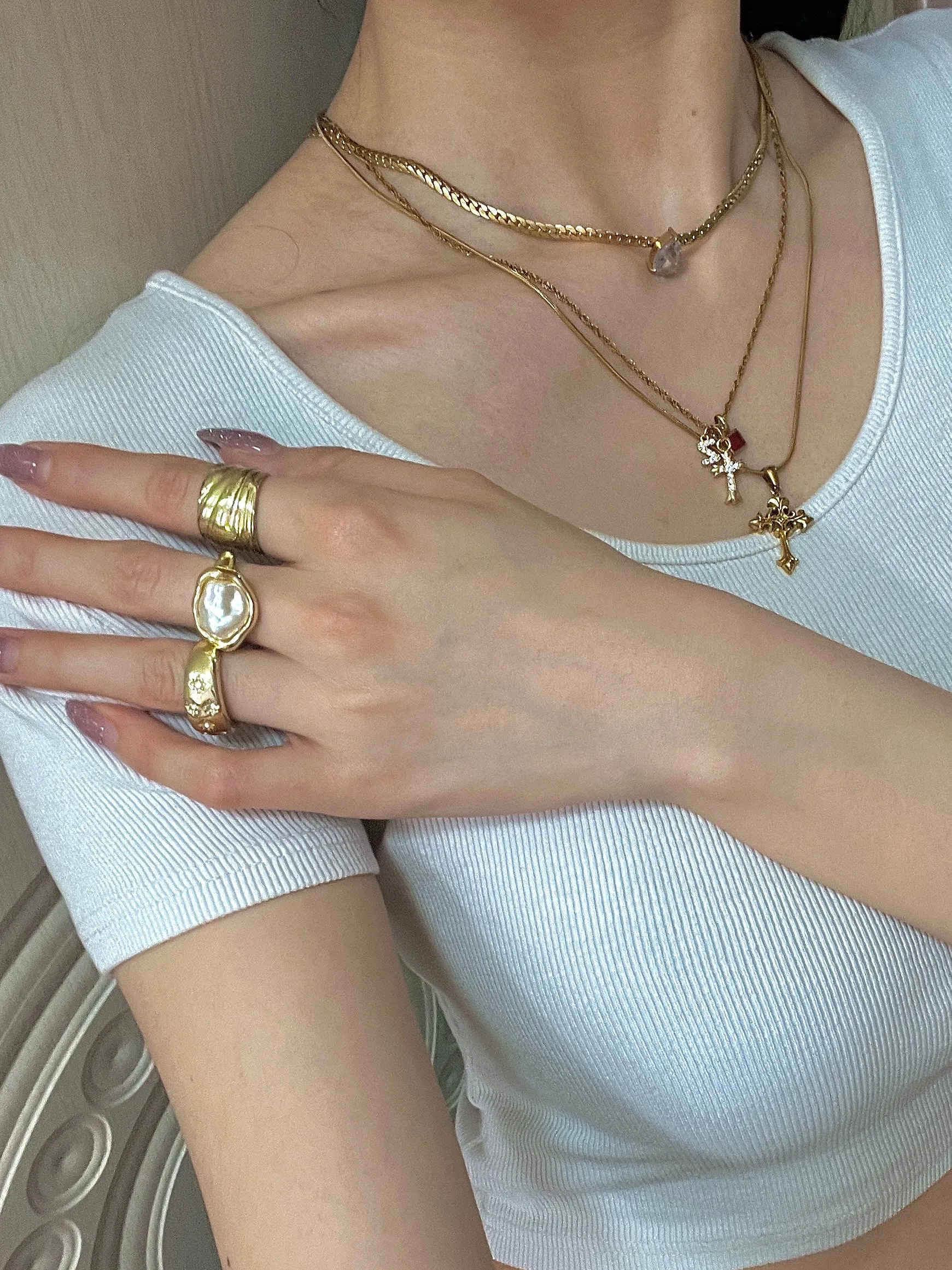 Petite Diamond Cross DIY Necklace