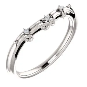 Platinum .015 CTW Diamond Matching Band
