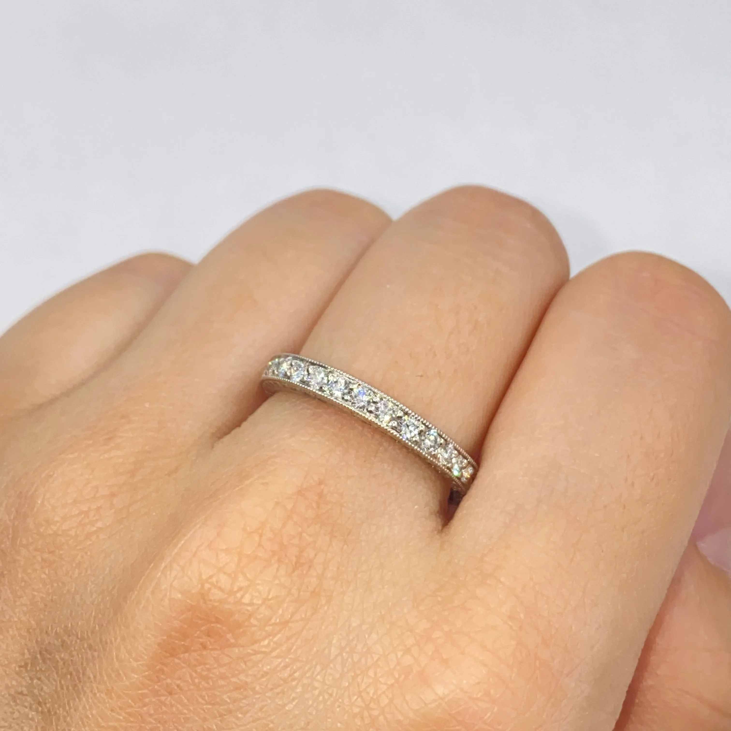 Platinum Florence Diamond Band Ring