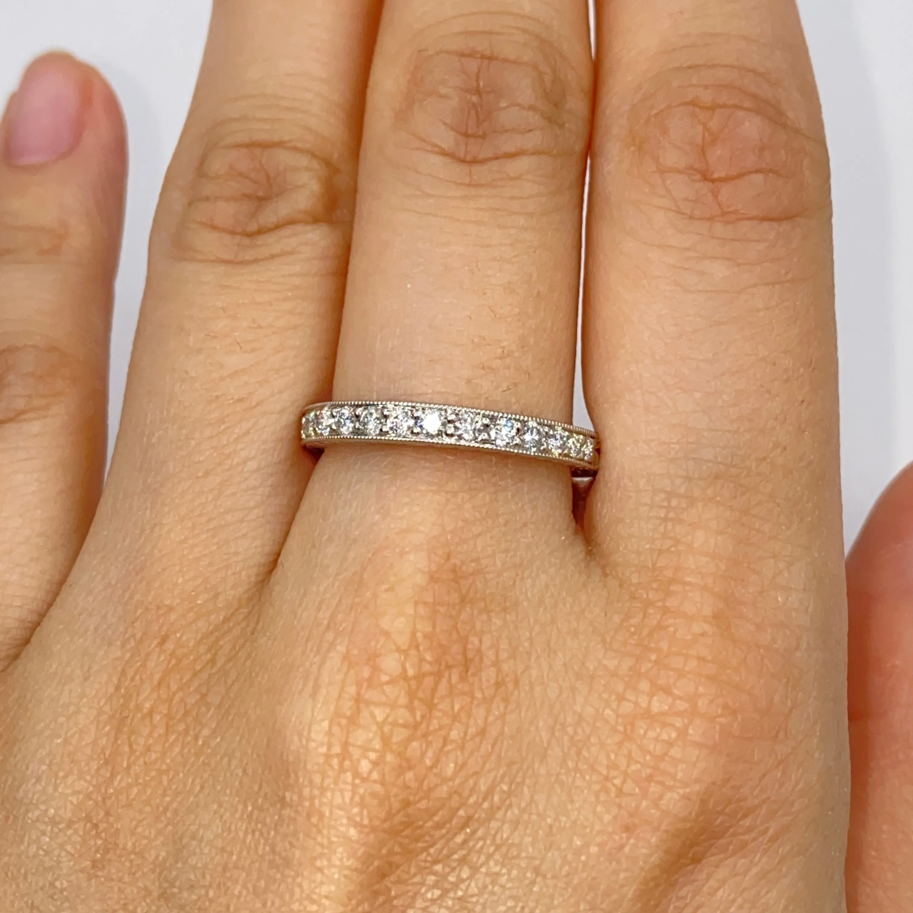 Platinum Florence Diamond Band Ring