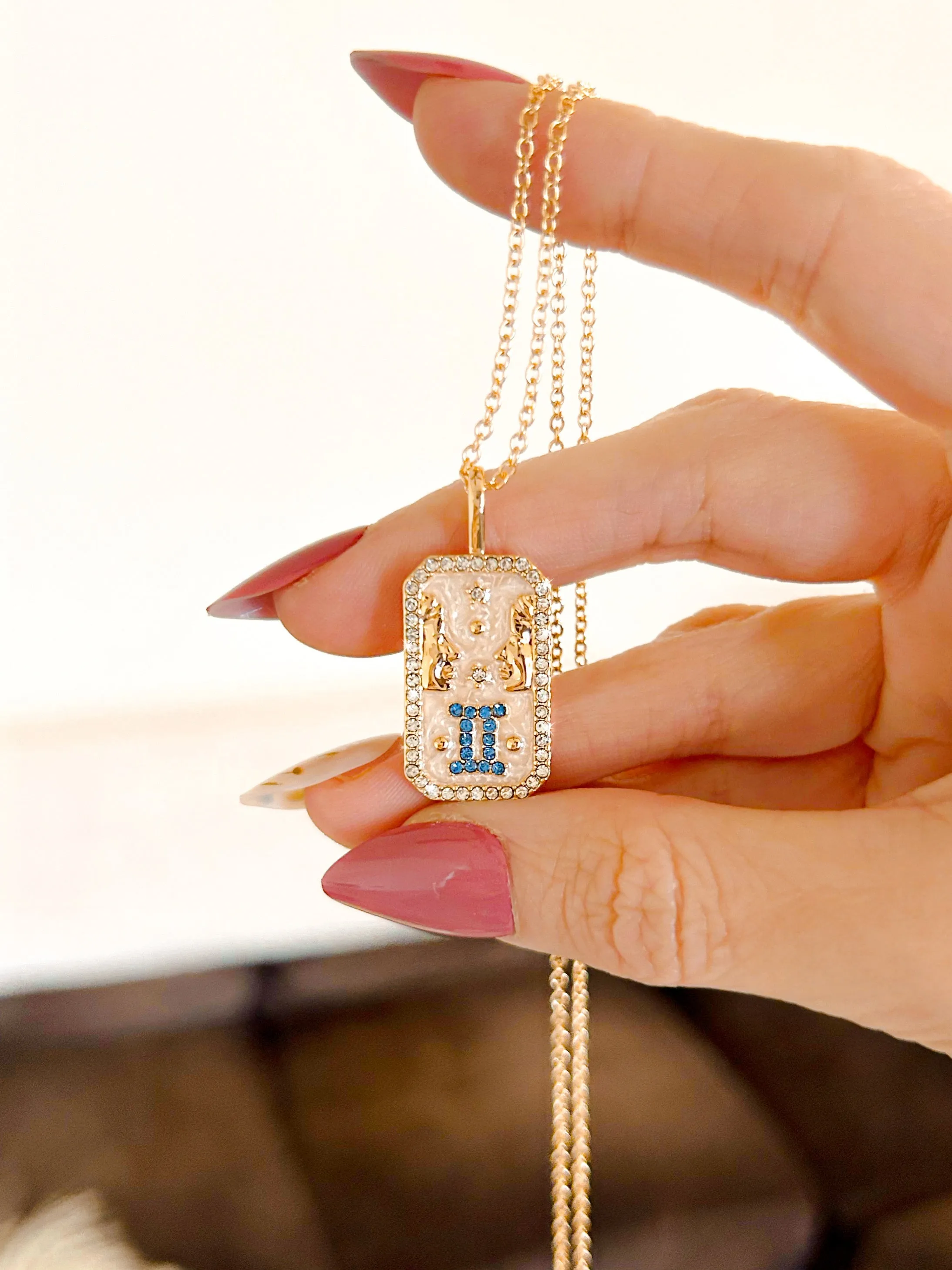 PRE-ORDER Dainty Zodiac Pendant Cubic Zirconia Necklace