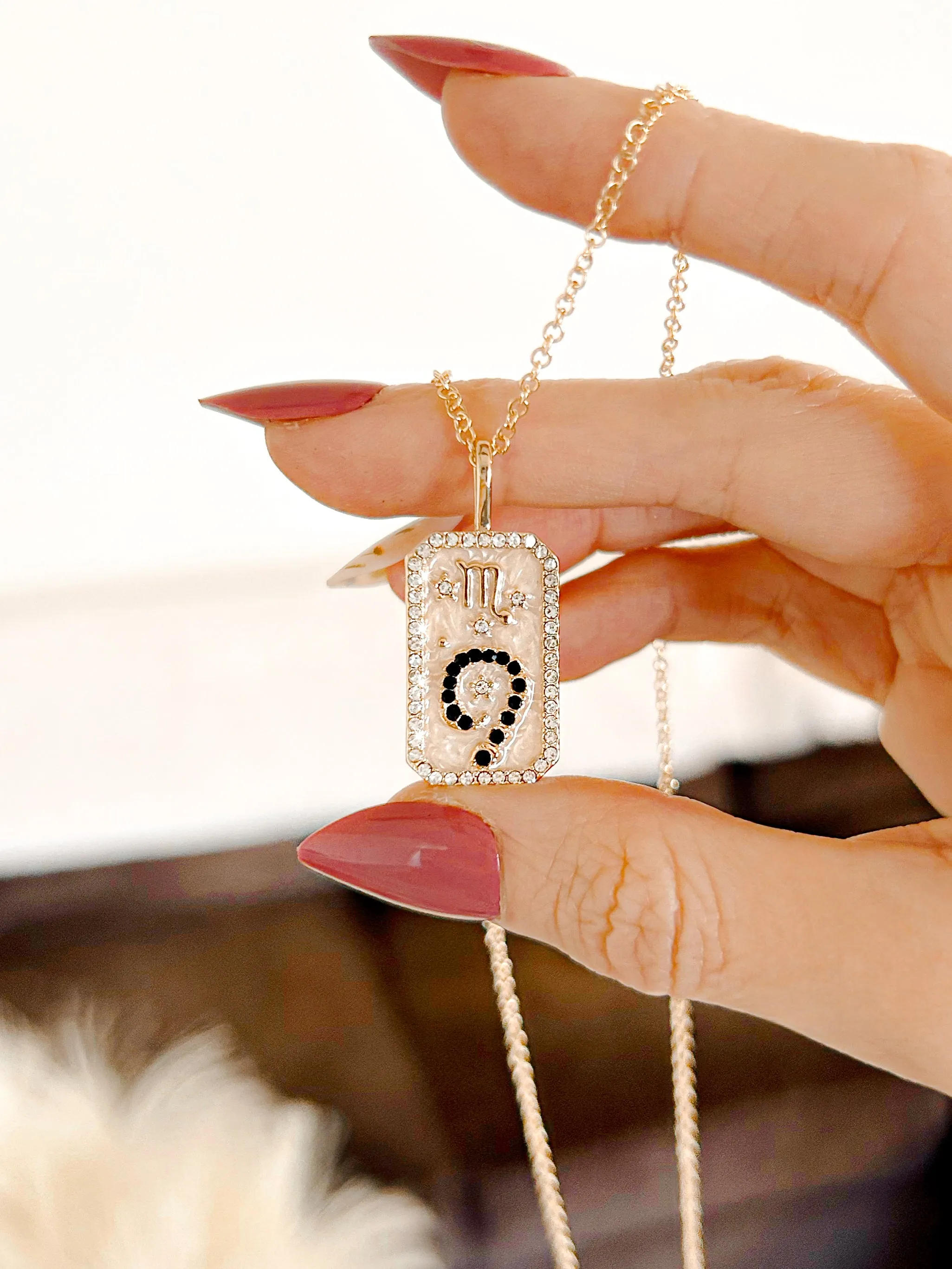 PRE-ORDER Dainty Zodiac Pendant Cubic Zirconia Necklace