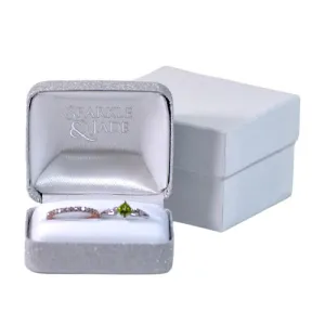 Premium Silver Sparkle Double Ring Box