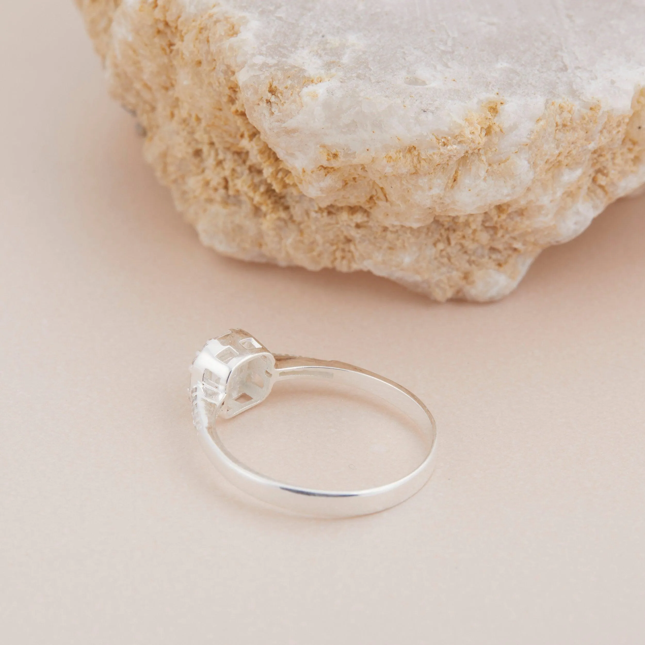 Promise CZ Diamond Ring - 18K Gold Vermeil