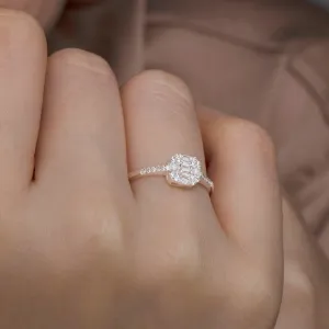 Promise CZ Diamond Ring - 18K Gold Vermeil